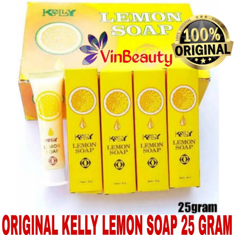 ORIGINAL KELLY LEMON SOAP 25 GR / SABUN CUCI MUKA KELLY LEMON 25 G