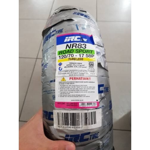 ban tubeless 120/70-17 NF67 IRC / ban belakang vixion byson cbr ninja