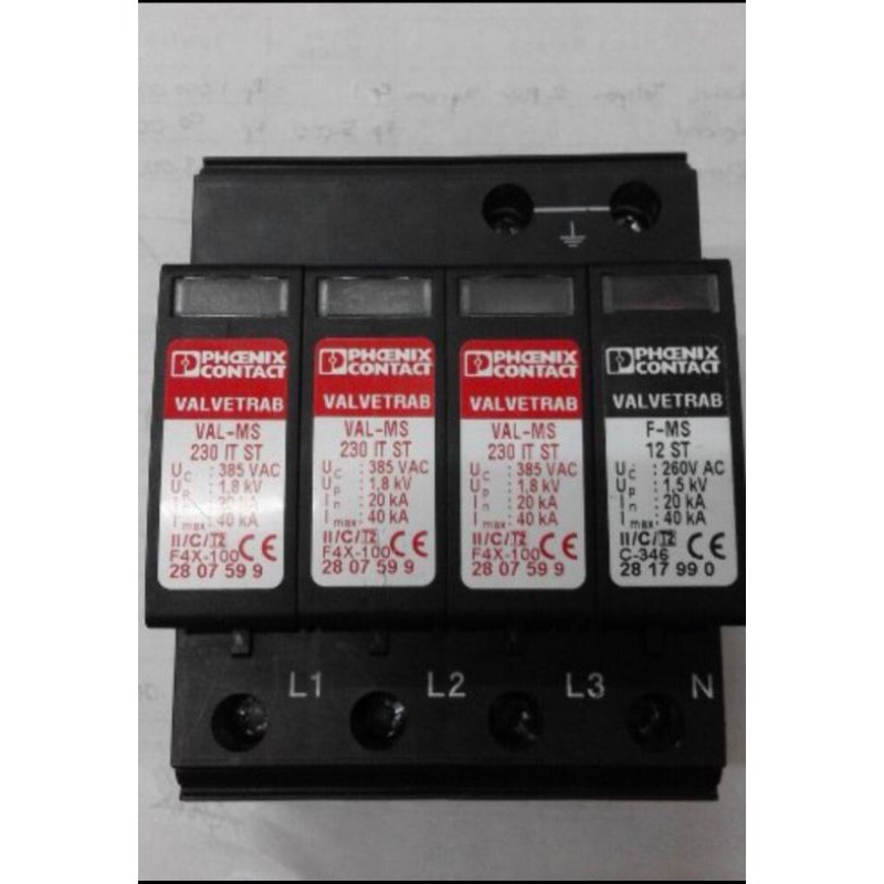 surge arrester phoenix contact surge arrester phoenix VAL-MS230ST