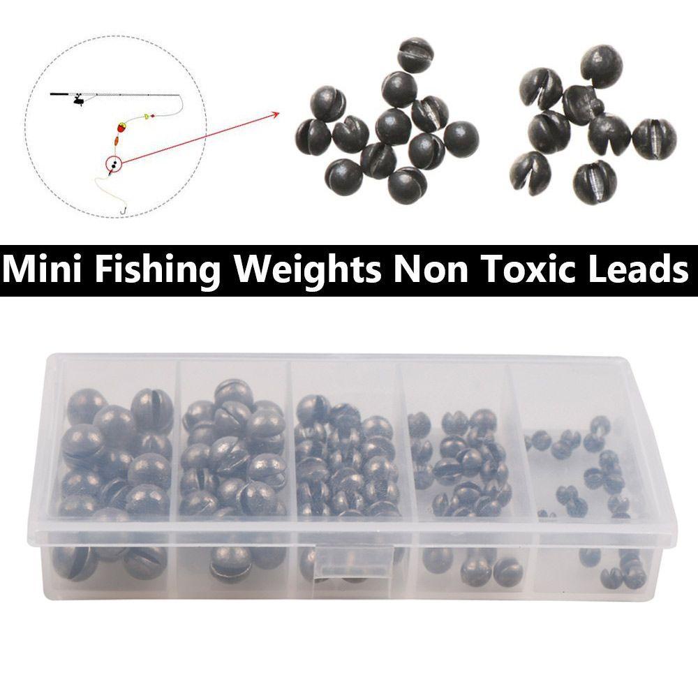 Preva 100 Pcs Memancing Timbal Jatuh Kualitas Tinggi Pemberat Garis Sinkers Pengait Konektor