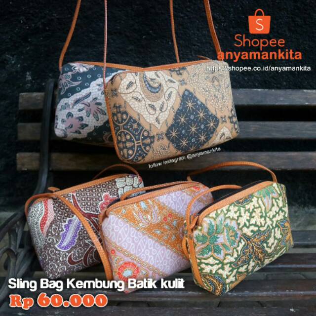 GROSIR Slingbag Kembung Batik Kulit / Tas Kulit