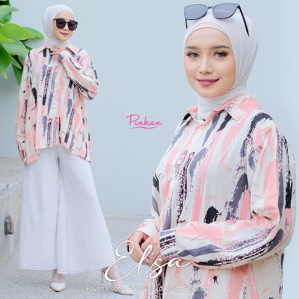 PINKAN BLOUSE RAYON MOTIF - ATASAN WANITA