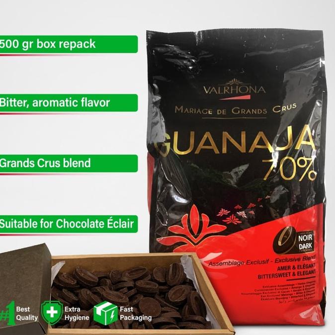 

VALRHONA Guanaja 70% - 500 gr - (Repack) ---NEW---
