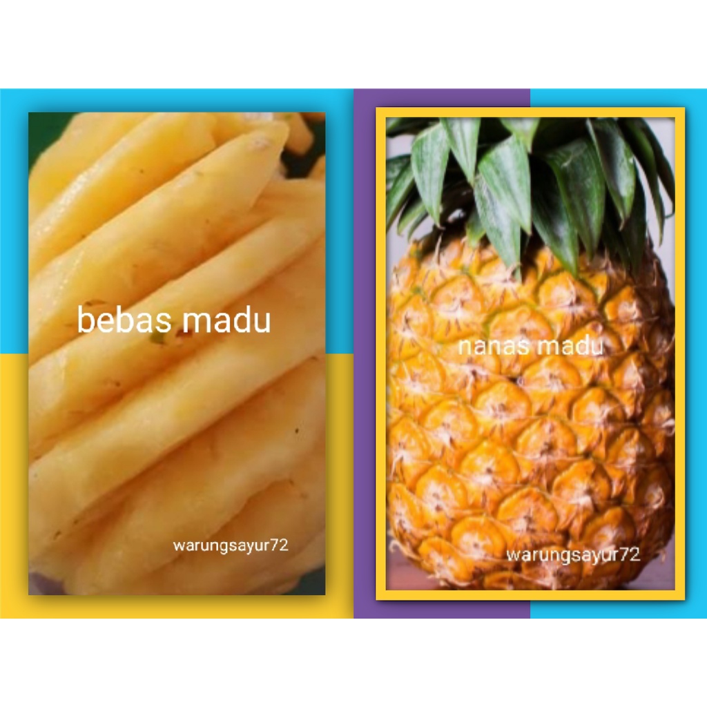 

Buah Nenas di kupas dan tidak dikupas