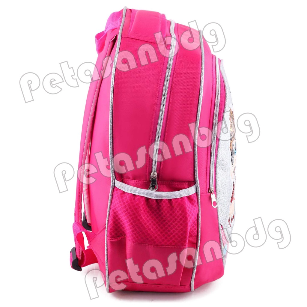 PTS - Tas Usap Ransel Sekolah Anak Perempuan Karakter Lol Surprise GLITTER - Ransel Model Usap / Swipe Glitter + FREE LUNCHBOX UKURAN SD - Ransel Model Usap 15 inch / Tas Usap Ransel Sekolah Anak Sd Sequin / Ransel Punggung Tas Berubah Warna / Gambar