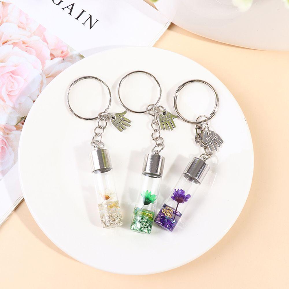 Lanfy Bunga Abadi Gantungan Kunci Aksesoris Fashion Pernak Pernik Hadiah Ransel Liontin Keychain Pendant Pasangan Hadiah Tanaman Key Chain