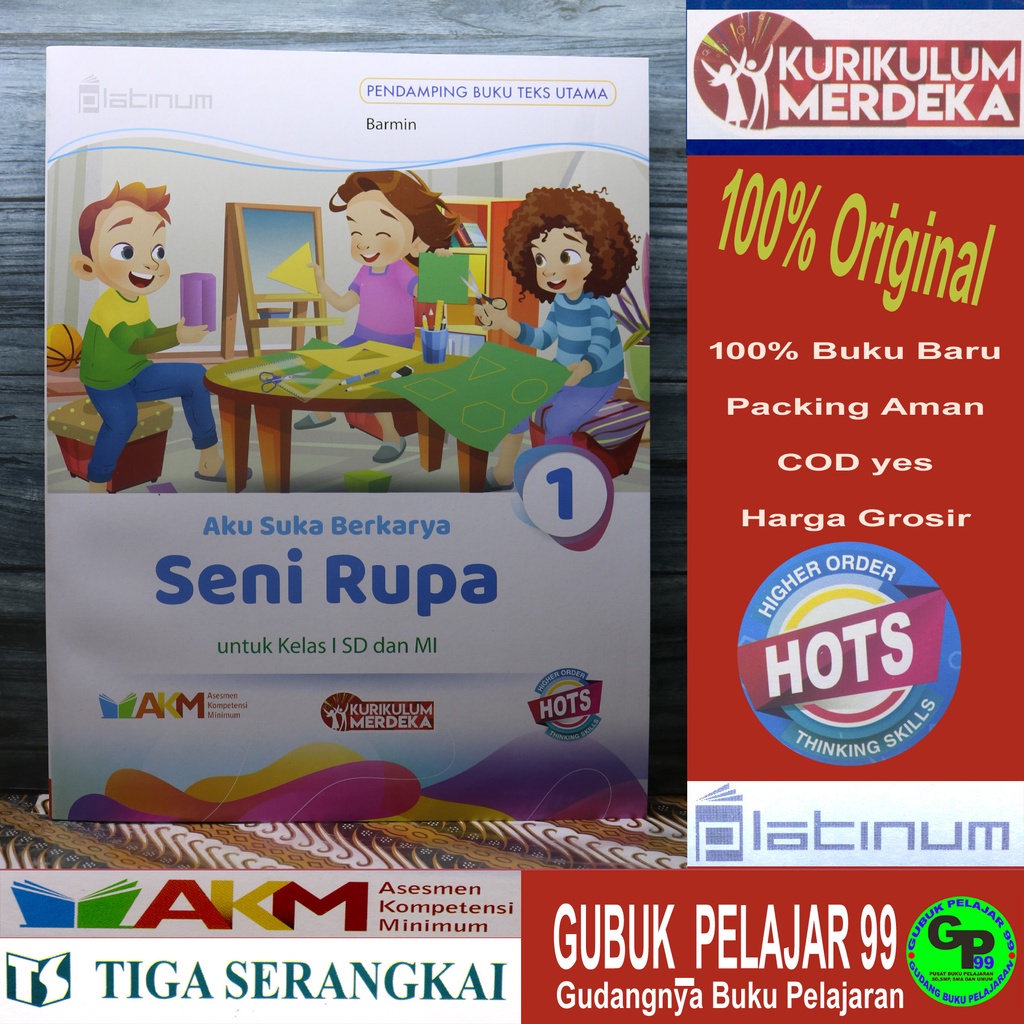 Jual Seni Rupa Kelas 1 SD/MI Kurikulum Merdeka Platinum PT Tiga ...