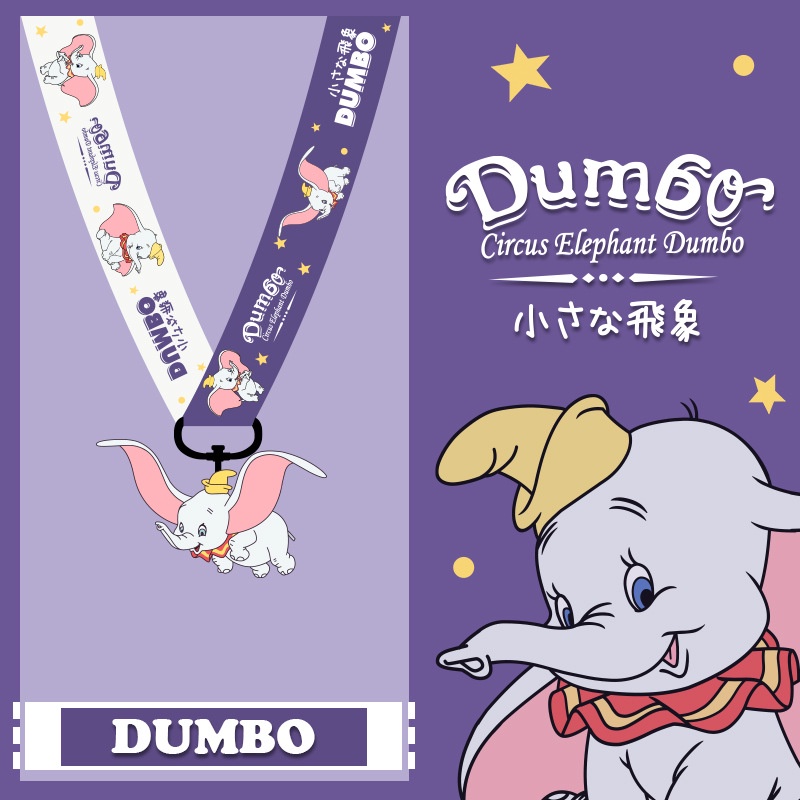 Dumbo ponsel lanyard panjang tali leher wanita ponsel pesona pendek pergelangan tangan tali gantung