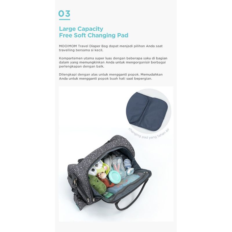 Mooimom Travel Diaper Bag - Hospital Bag