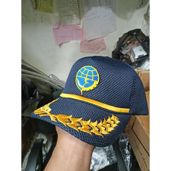 topi dishub biru dongker