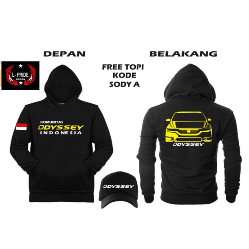Sweater Hoodie Honda Odyssey GRATIS TOPI/JAKET Odyssey