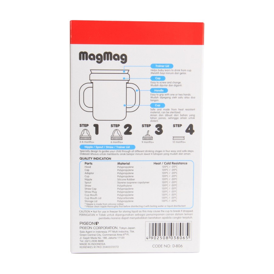Pigeon Training Cup Set Mag-Mag - Set Botol Minum Anak All in One - Pigeon Mag Mag
