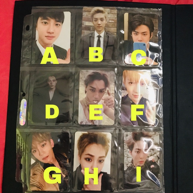 PC Photocard EXO officiall Album Sehun Luhan DO Kai Chen Xiumin