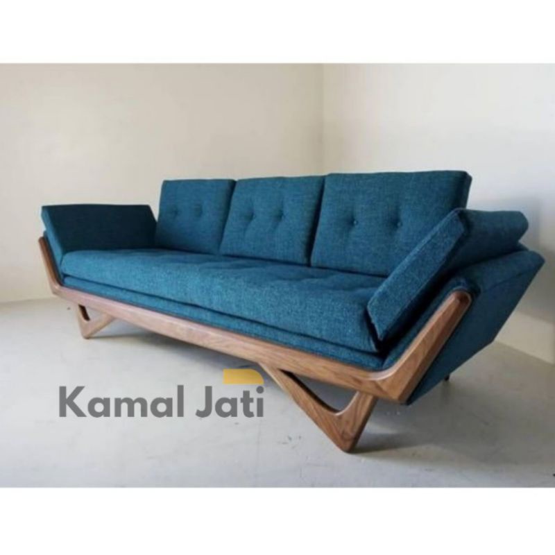 Bangku santai kayu jati terbaru dudukan busa tebal, kursi jati terbaik