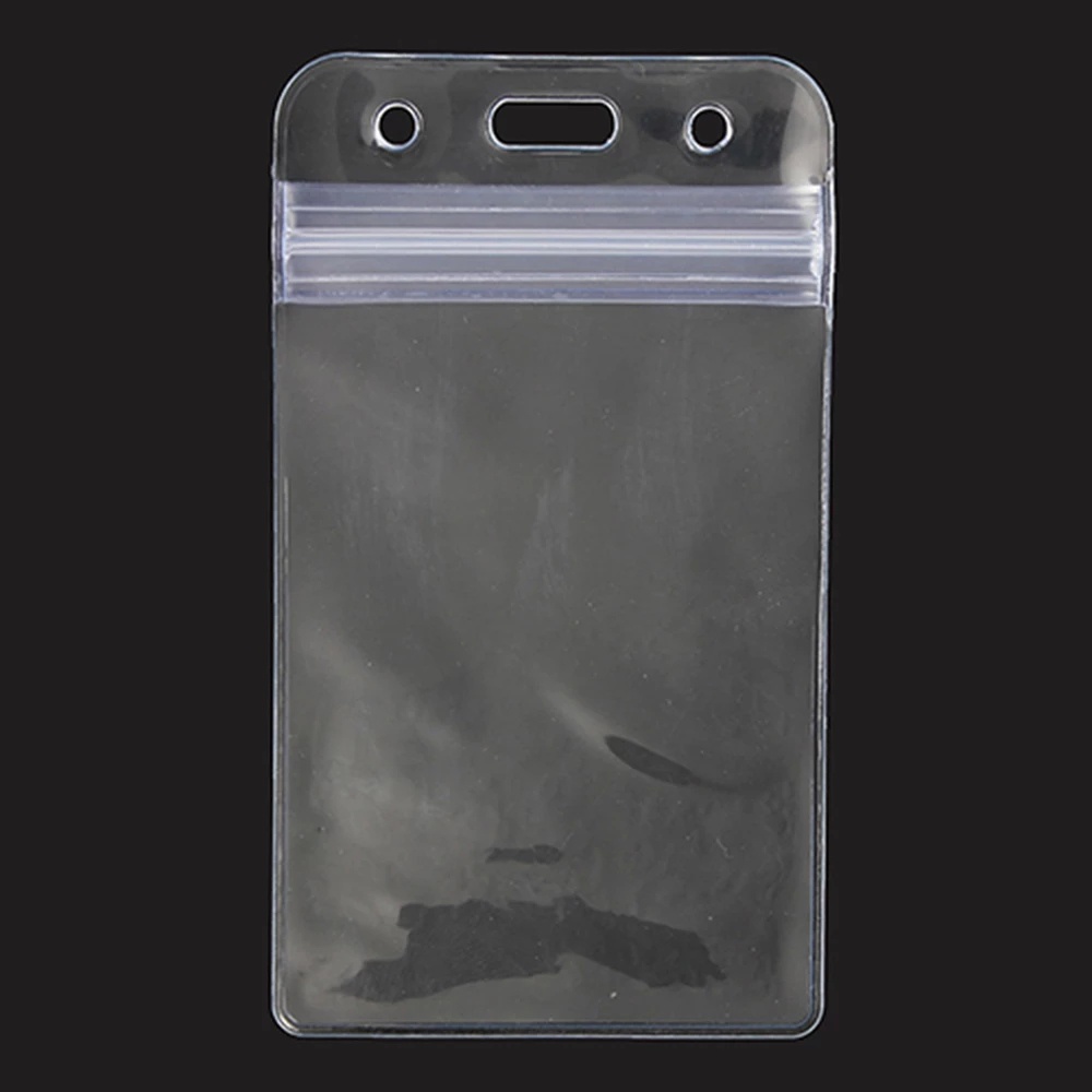 Transparent Vertical ID Card Bag Case / Credit Cards Badge Holder Accessories