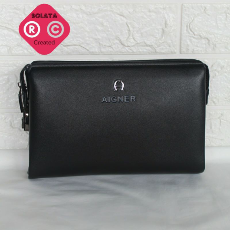 Handbag Aigner / Tas tangan pria wanita / Clutchbag Aigner import / Ready