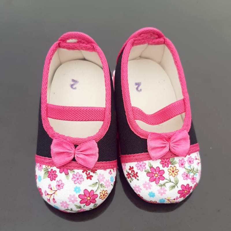 PRP02 Sepatu Anak Perempuan Prewalker Pita Premium 0-11 Bulan