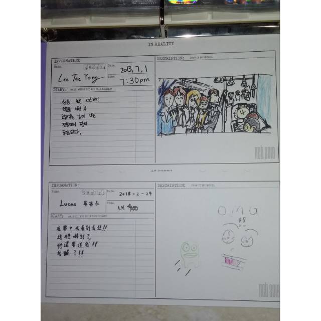 NCT 2018 Diary Taeyong & Lucas