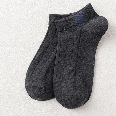 FygaleryMedan D020 Kaos Kaki Polos Wanita KaosKaki Ankle Pendek Korea Murah Short Socks-Dark Gray