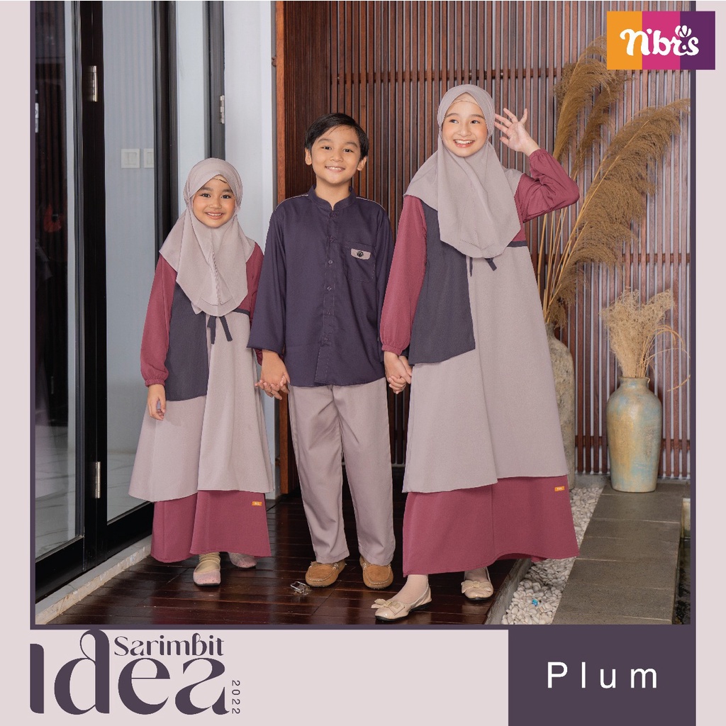 Nibras Sarimbit Idea Plum Baju Couple Keluarga Sarimbit Lebaran Kompak Seragam Pengajian