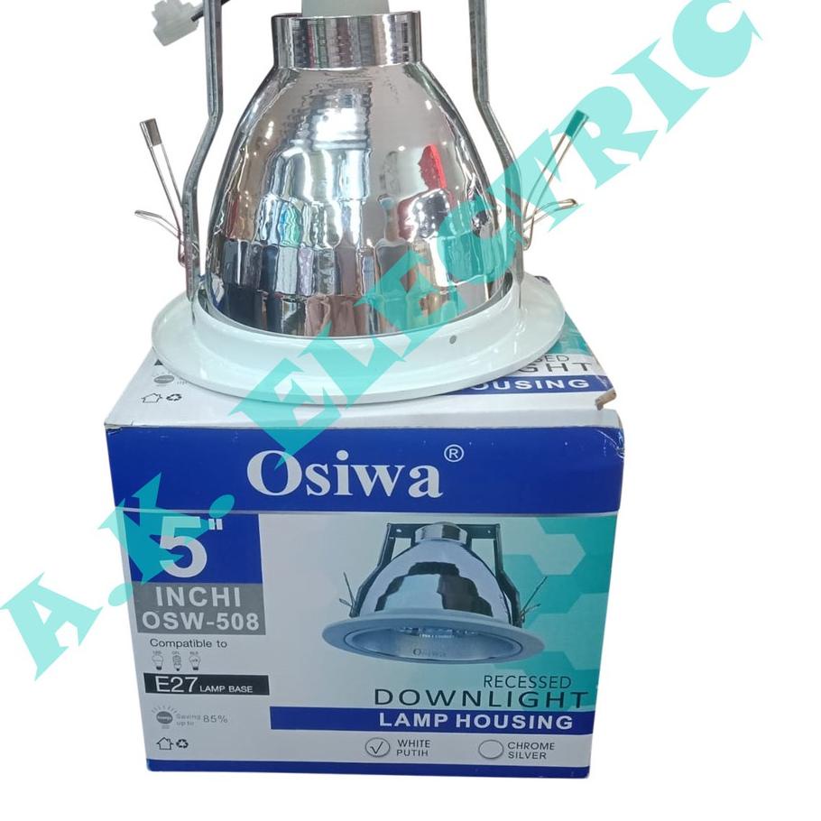 ⭐sale⭐ FITTING / KAP LAMPU DOWNLIGHT TANAM OSIWA 5 INCH PUTIH ,,