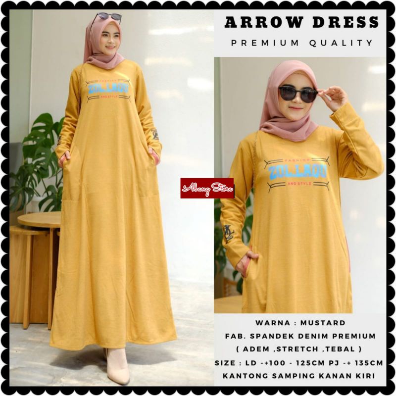 Dress Wanita ARROW/Bahan spandex denim