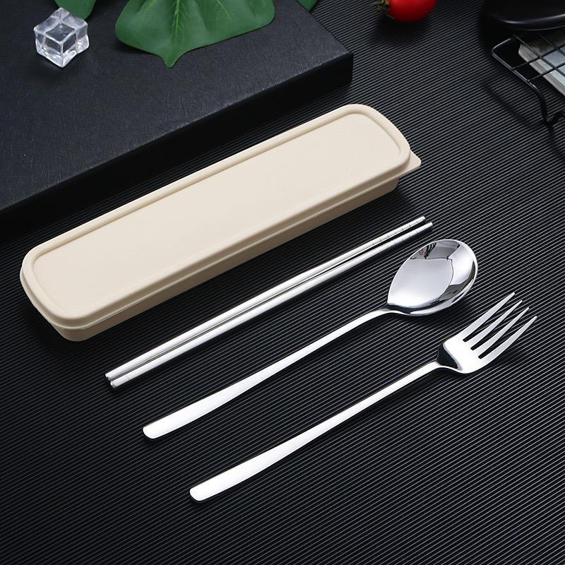 PREMIUM Alat Makan Sendok Garpu Sumpit Set Stainless Steel 304 /Sendok Set Karakter Warna Lucu/ Souvenir