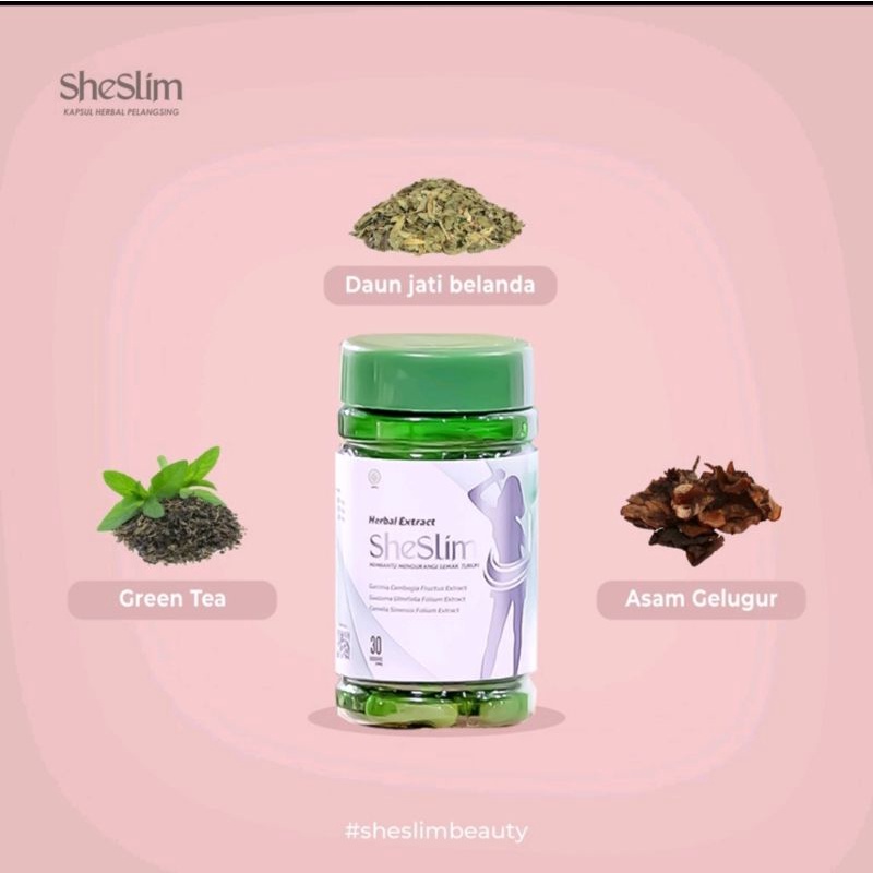 SHE SLIM ORIGINAL Pelangsing obat diet penurun berat badan herbal BPOM ( satuan )