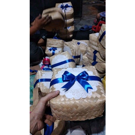 [ HALODUL ] BESEK BAMBU UKURAN 25 x 25 x 11 CM BESEK HAMPERS