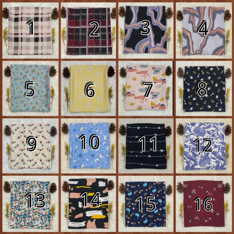 jual kain rayon motif/rayon meteran