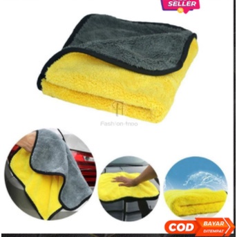 JT - Kain Lap Microfiber Serbaguna 25x25cm Kain Lap Mobil Motor 2 Sisi Multifungsi 25x25 cm