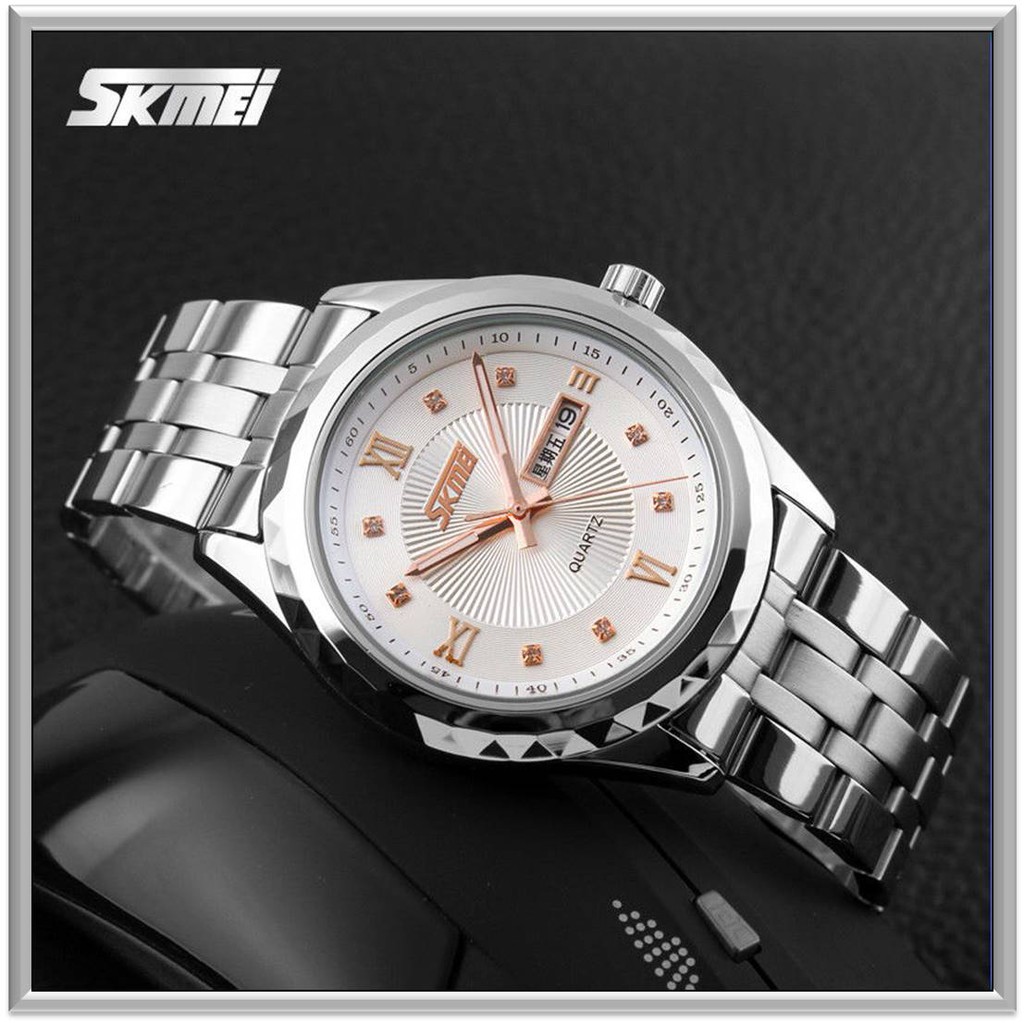 SKMEI - Jam Tangan Pria SKMEI 9100 - Water Resistant 30M - Rose Gold