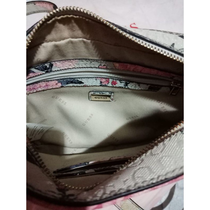 Tas Guess pink flower mini Kamryn Original