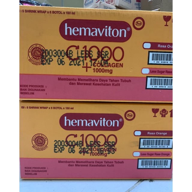 Hemaviton C1000 Collagen Less Sugar 150 Ml Botol 1 Dus 30btl Gosend Or Grab Only Shopee Indonesia