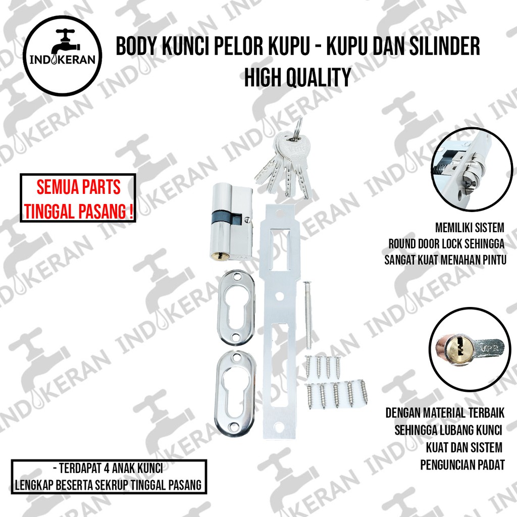 INDOKERAN - Body Kunci Roller Kupu-Kupu - High Quality