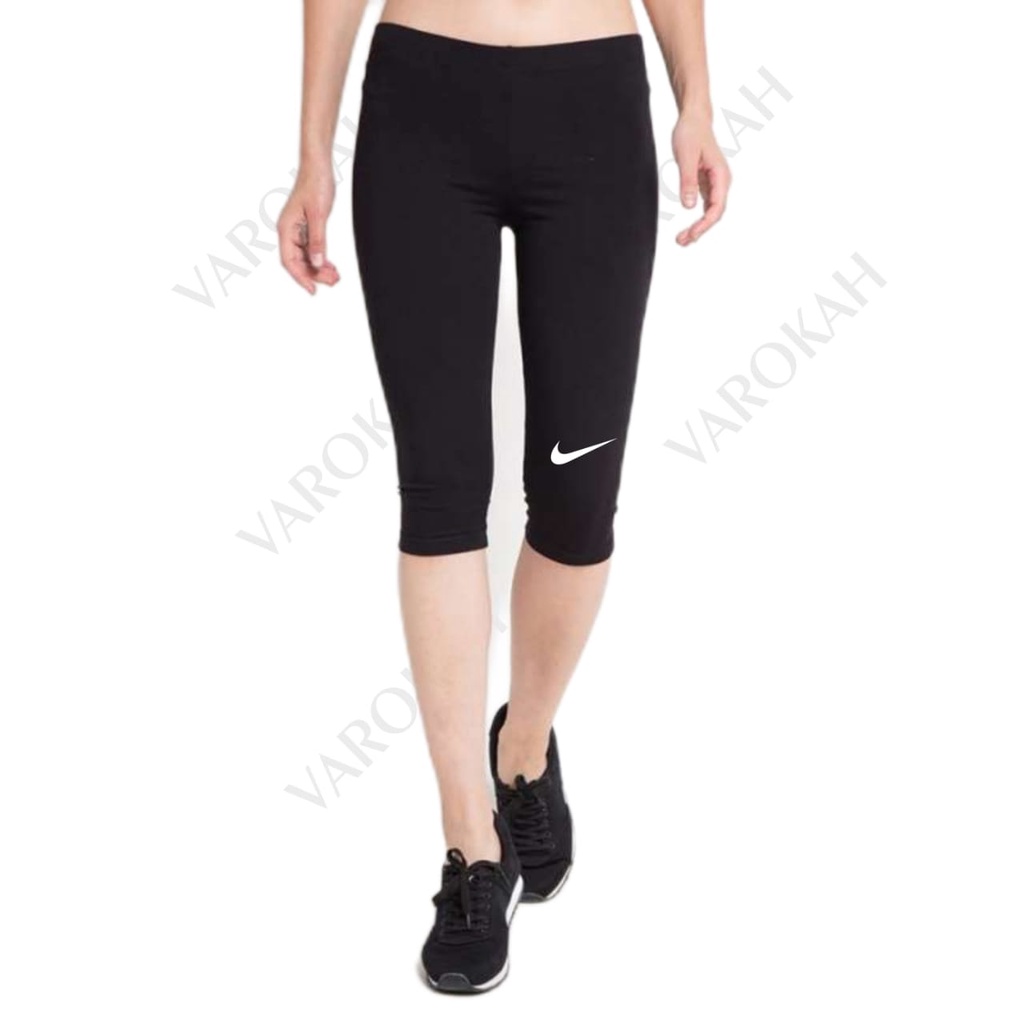 legging pendek pria celana baselayer manset pendek unisex pria wanita olahraga sepeda volly renang