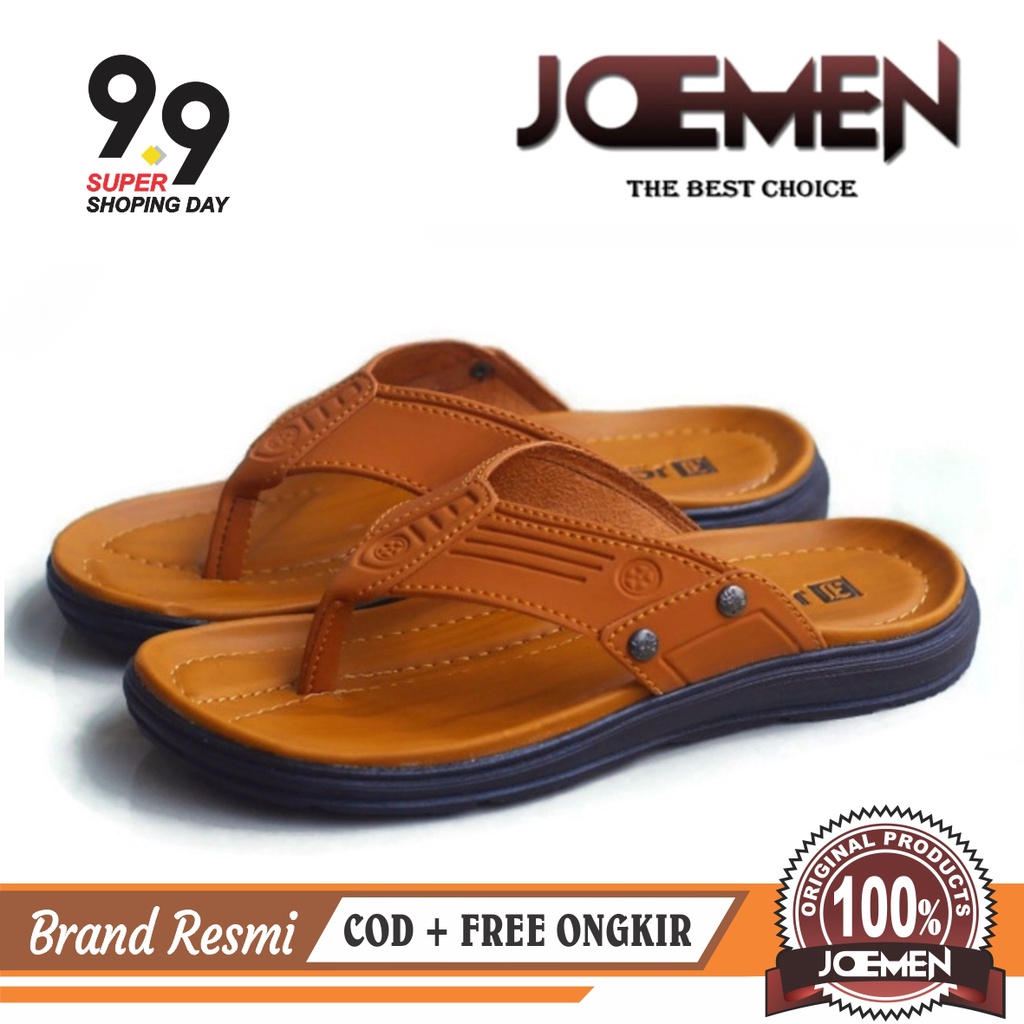 [ 9.9 BIG SALE ] Sandal Pria KULIT Joemen S 20 ORIGINAL Pria Jepit Import-2