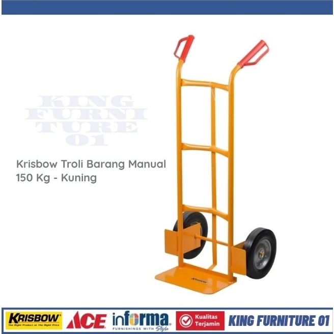 Krisbow Troli barang 150 Kg/Troli Besi/troli serbaguna/troli galon/gas