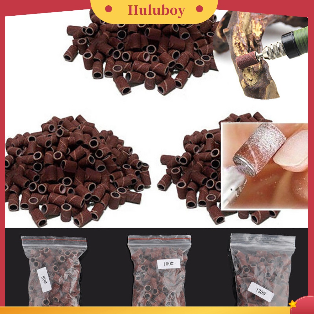 Huluboy Huluboy♡ 100pcs Amplas Buffer Band Untuk Mesin Bor Bits Grinding Nail Art