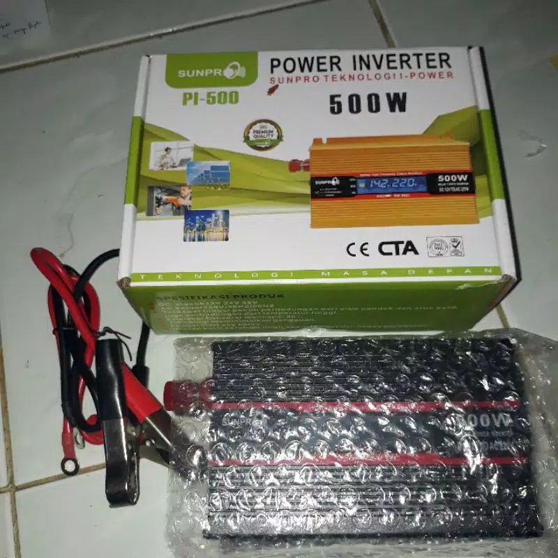 Power Inverter Digital  500W Sunpro PI-500 Inverter 500 Watt