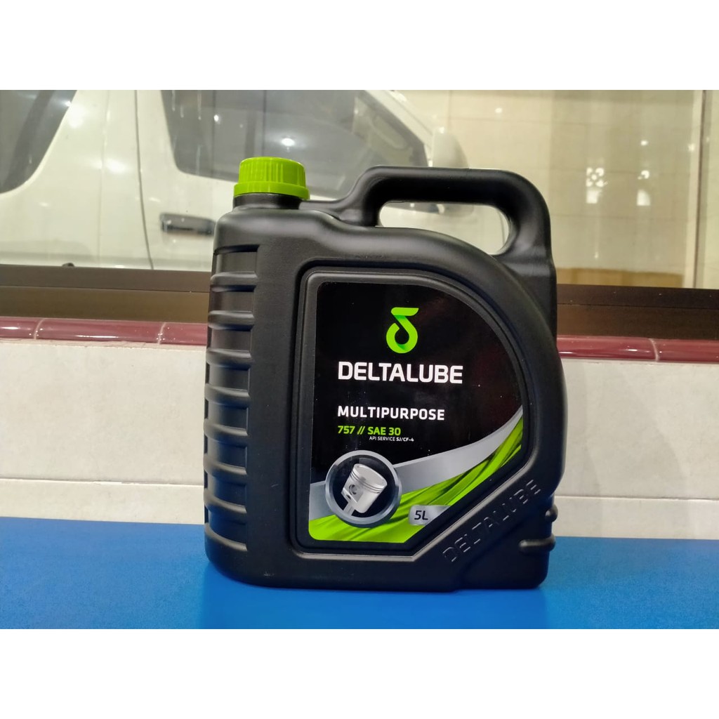OLI MESIN MOBIL DIESEL MULTIPURPOSE 757 SAE 30 5 LITER DELTALUBE