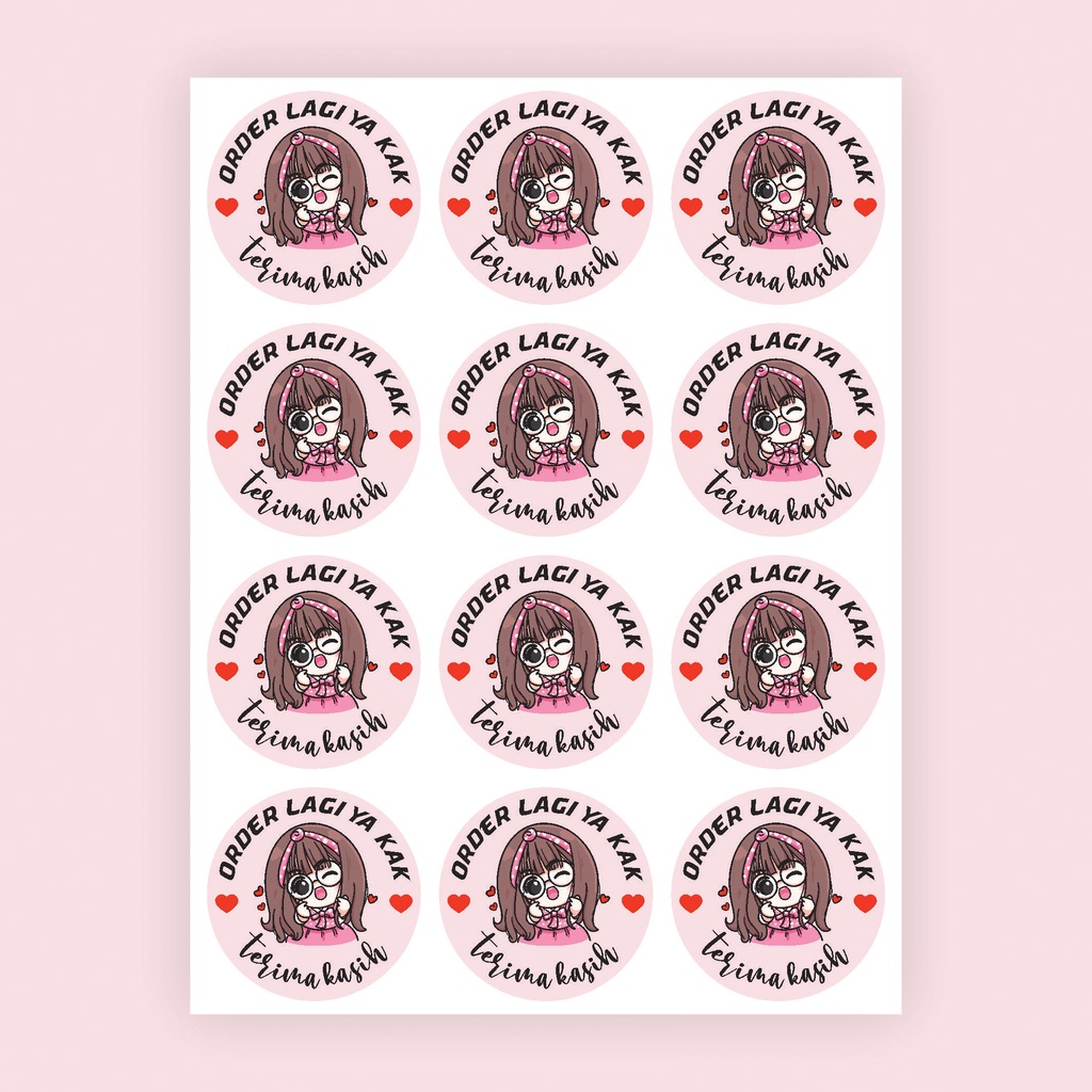

60Pcs Thank You Sticker TY045 Order Lagi Saranghae