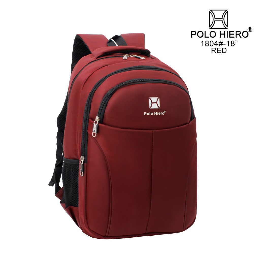 (RF) Ransel Fashion Polo Hiero 1804 Tas Ransel Backpack Import Tas Pria Punggung (Free Rain Cover)