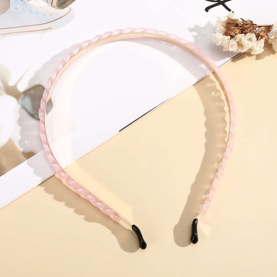 Headband Rantai Akrilik Alloy Tipis Warna-Warni Gaya Korea Untuk Wanita