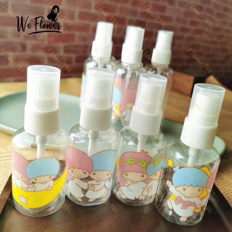 (We) Botol Kosong Model Semprot Bahan Plastik Desain Bintang Kapasitas 50/100ml Portabel Refillable Untuk Kosmetik