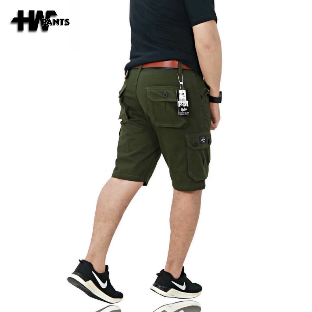 Celana Pendek Pria Cargo - Celana Cargo Pendek Pria Hijau Army