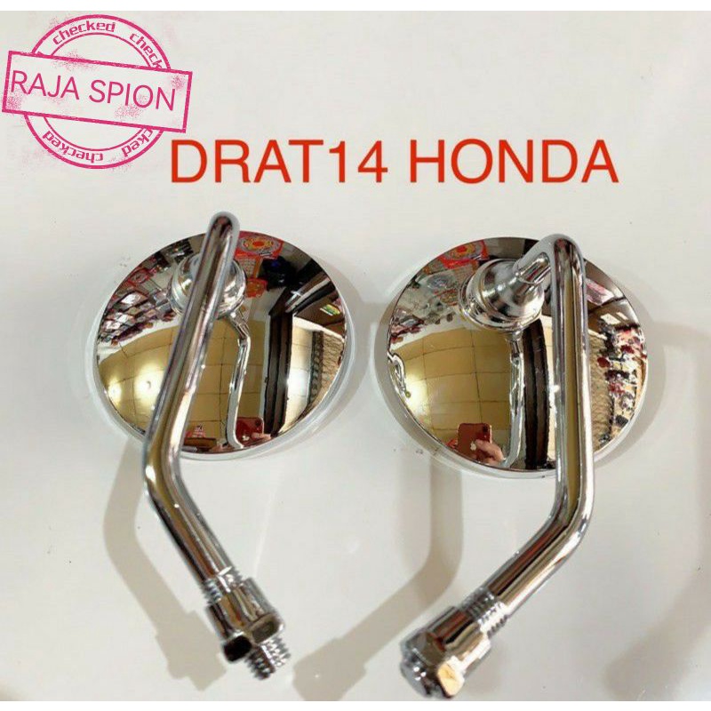 spion retro pendek drat 14 untuk honda/spion retro v80/spion japstyle/spion bulat pendek honda