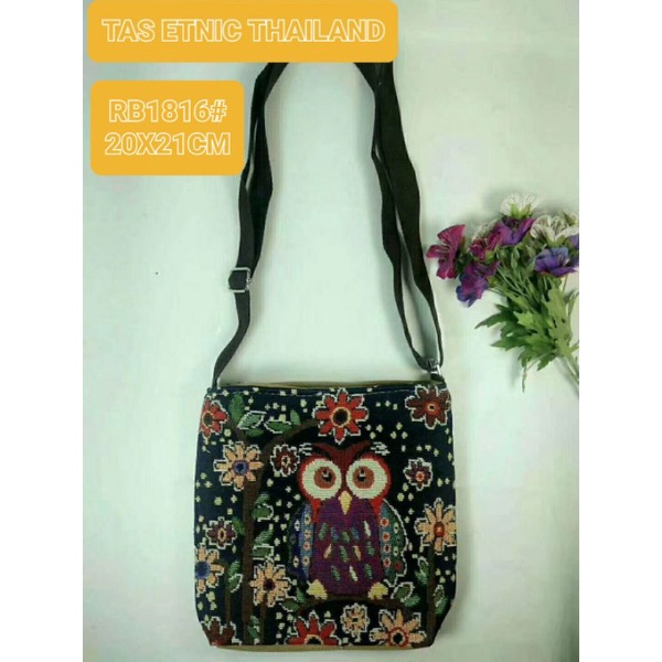 TAS SELEMPANG KANVAS  ETNIC THAILAND RB1816#(2res)