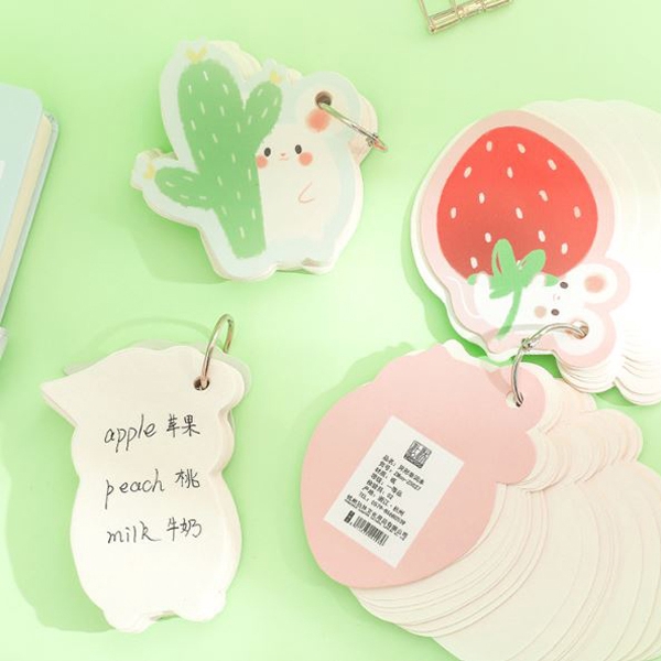 OILA catatan memo kartun hewan cute animal notepad ring (3H3) sno062