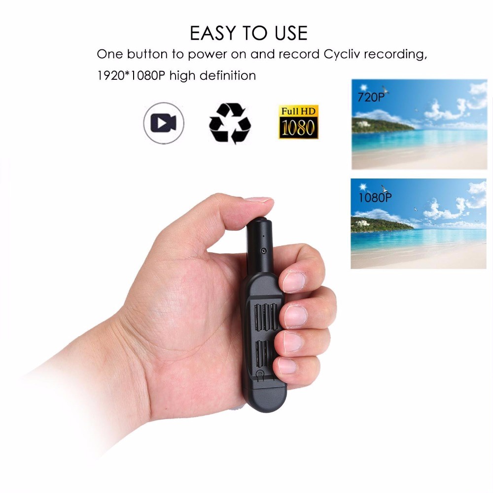 Spy Camera Action Kamera Meeting Rapat Recorder Mini DV Cam Recorder Kecil Small Portable Full HD 1080P Ringan Tersembunyi Kamera saku Klip Pulpen Pena Wartawan Blogger Influencer Arsmundi Kamera Pengintai Spy Camera Bentuk Pulpen Clip 1080P  T189